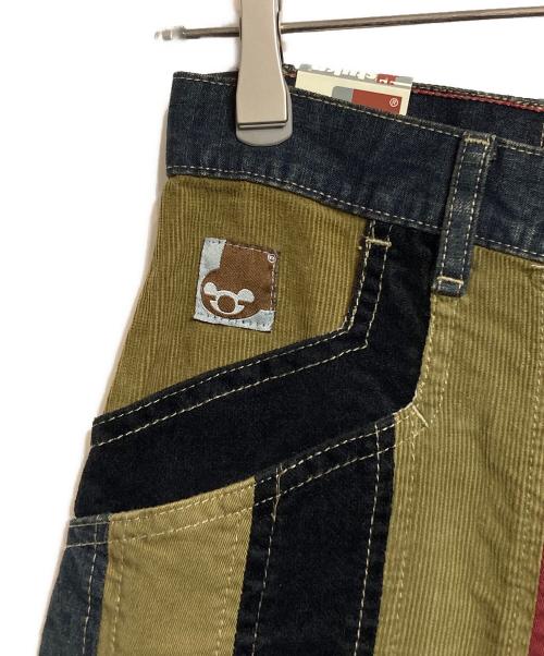 stuka（ストゥーカ）stuka (ストゥーカ) バギーコーデュロイパンツ ブラウン×インディゴ サイズ:30の古着・服飾アイテム