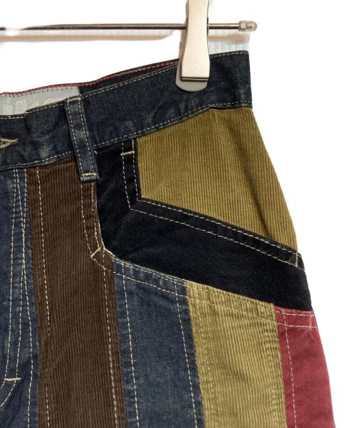 stuka（ストゥーカ）stuka (ストゥーカ) バギーコーデュロイパンツ ブラウン×インディゴ サイズ:30の古着・服飾アイテム