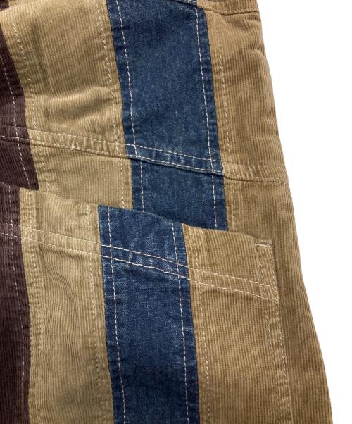 stuka（ストゥーカ）stuka (ストゥーカ) バギーコーデュロイパンツ ブラウン×インディゴ サイズ:30の古着・服飾アイテム