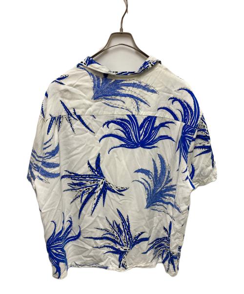 stussy（ステューシー）stussy (ステューシー) NOMA t.d. (ノーマティーディー) CACTUS RAYON SHIRT ブルー×ホワイト サイズ:XLの古着・服飾アイテム