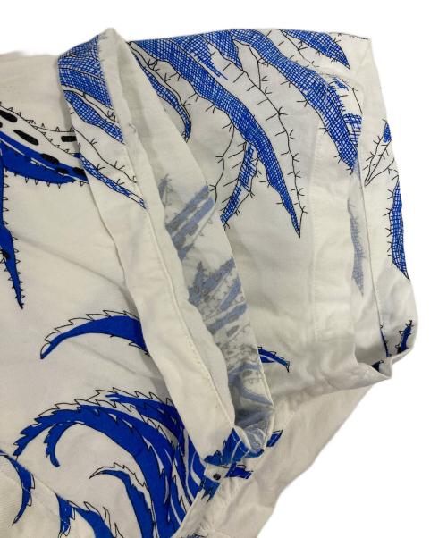 stussy（ステューシー）stussy (ステューシー) NOMA t.d. (ノーマティーディー) CACTUS RAYON SHIRT ブルー×ホワイト サイズ:XLの古着・服飾アイテム