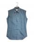 Maison Margiela（メゾンマルジェラ）の古着「カットオフノースリーブシャツ」｜ブルー