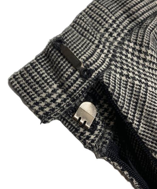 tricot COMME des GARCONS（トリココムデギャルソン）tricot COMME des GARCONS (トリココムデギャルソン) グレンチェックヘムフレアスカート グレー サイズ:Mの古着・服飾アイテム