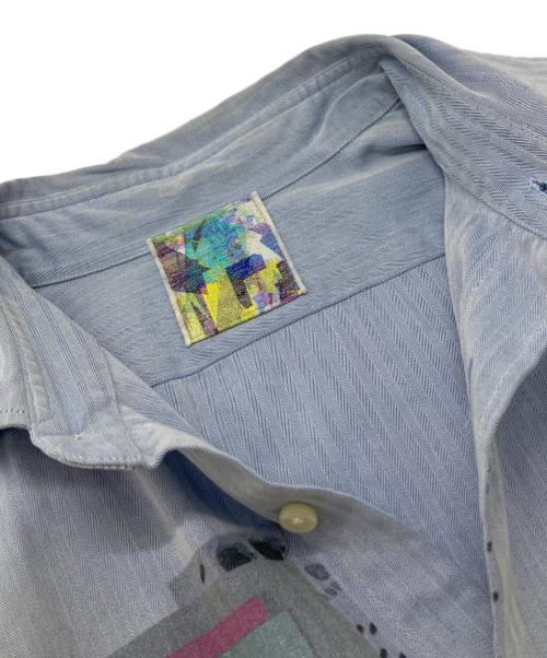 bodysong.（ボディソング）bodysong. (ボディソング) プリントHBTシャツ ブルー サイズ:記載なしの古着・服飾アイテム