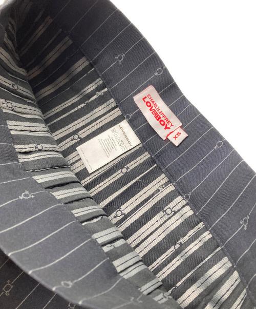 CHARLES JEFFREY LOVERBOY（チャールズ ジェフリー ラバーボーイ）CHARLES JEFFREY LOVERBOY (チャールズ ジェフリー ラバーボーイ) プリーツラップミニスカート ネイビー サイズ:XSの古着・服飾アイテム