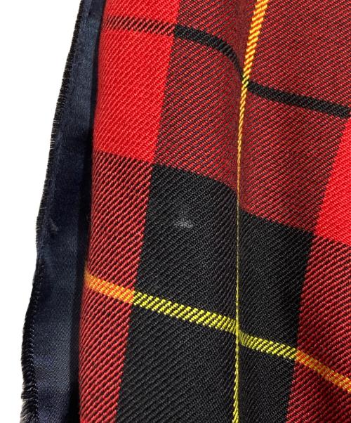 KIDILL（キディル）KIDILL (キディル) カットオフチェックボンテージパンツ レッド サイズ:44の古着・服飾アイテム