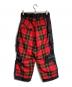KIDILL (キディル) カットオフチェックボンテージパンツ レッド サイズ:44：19000円
