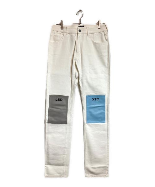 RAF SIMONS（ラフシモンズ）RAF SIMONS (ラフシモンズ) パッチデニムパンツ ホワイト サイズ:W31の古着・服飾アイテム
