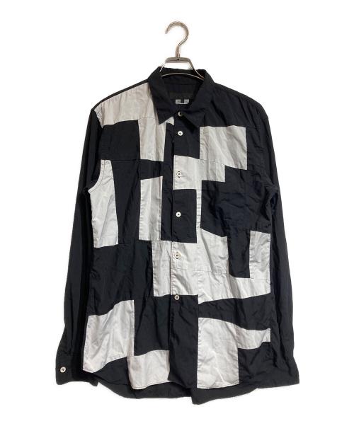 COMME des GARCONS HOMME DEUX（コムデギャルソン オム ドゥ）COMME des GARCONS HOMME DEUX (コムデギャルソン オム ドゥ) パッチワークシャツ ブラック サイズ:Lの古着・服飾アイテム