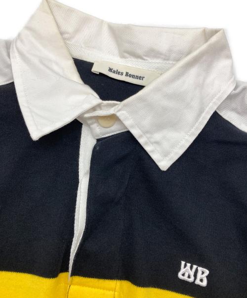 WALES BONNER（ウェールズボナー）WALES BONNER (ウェールズボナー) ラガーシャツ ブラック サイズ:Mの古着・服飾アイテム