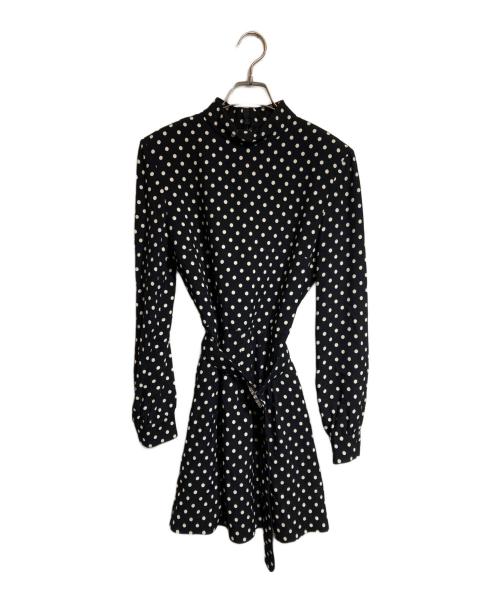 Saint Laurent Paris（サンローランパリ）Saint Laurent Paris (サンローランパリ) ビジューベルトドットワンピース ブラック サイズ:40の古着・服飾アイテム