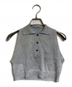 PRADAプラダ）の古着「ノースリーブラメカットソー」｜シルバー