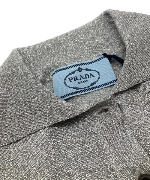 PRADA（プラダ）PRADA (プラダ) ノースリーブラメカットソー シルバー サイズ:36の古着・服飾アイテム