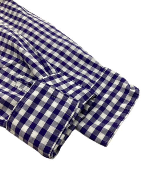 tricot COMME des GARCONS（トリココムデギャルソン）tricot COMME des GARCONS (トリココムデギャルソン) ラウンドカラーギンガムチェックシャツ パープル サイズ:Sの古着・服飾アイテム