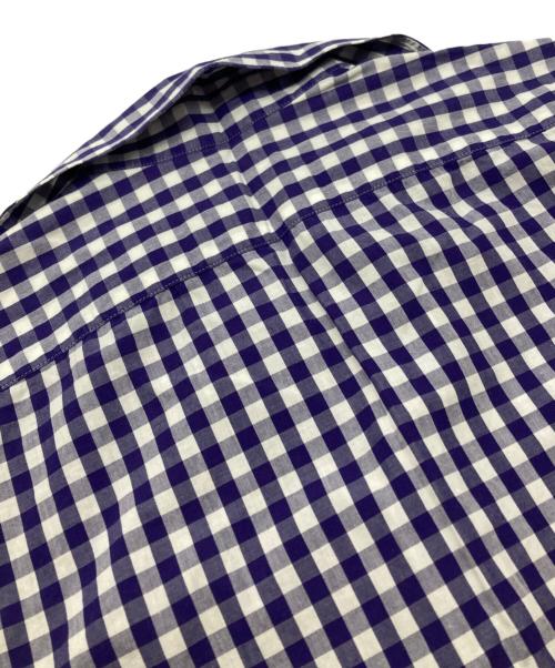 tricot COMME des GARCONS（トリココムデギャルソン）tricot COMME des GARCONS (トリココムデギャルソン) ラウンドカラーギンガムチェックシャツ パープル サイズ:Sの古着・服飾アイテム