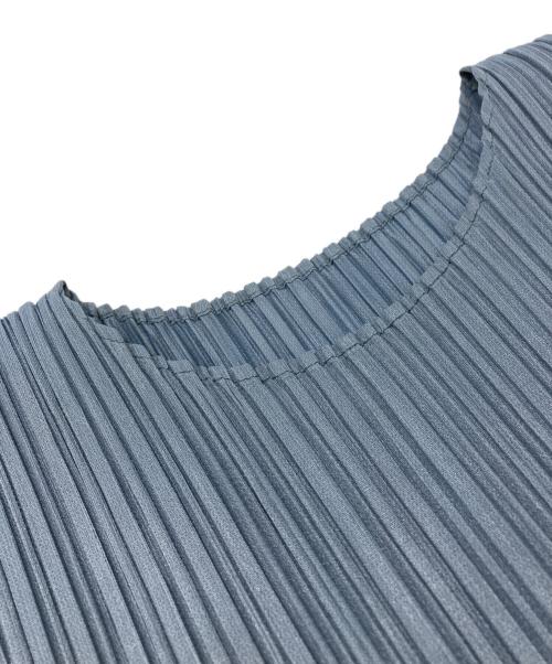 PLEATS PLEASE（プリーツプリーズ）PLEATS PLEASE (プリーツプリーズ) プリーツノースリーブワンピース ブルー サイズ:3の古着・服飾アイテム