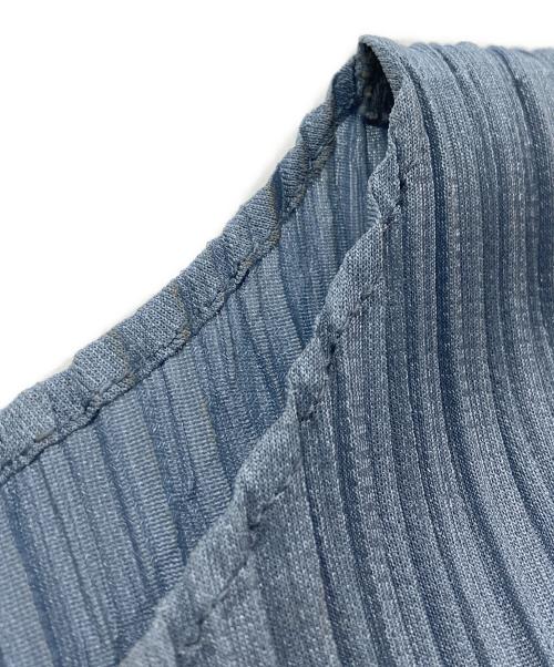 PLEATS PLEASE（プリーツプリーズ）PLEATS PLEASE (プリーツプリーズ) プリーツノースリーブワンピース ブルー サイズ:3の古着・服飾アイテム