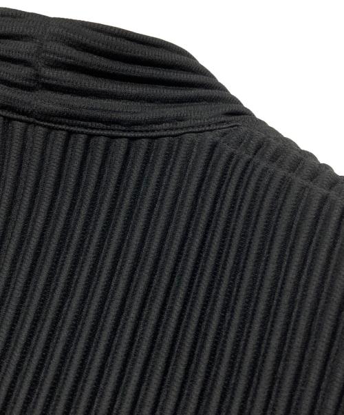 HOMME PLISSE ISSEY MIYAKE（オム プリッセ イッセイ ミヤケ）HOMME PLISSE ISSEY MIYAKE (オム プリッセ イッセイ ミヤケ) プリーツノーカラージャケット ブラック サイズ:1の古着・服飾アイテム