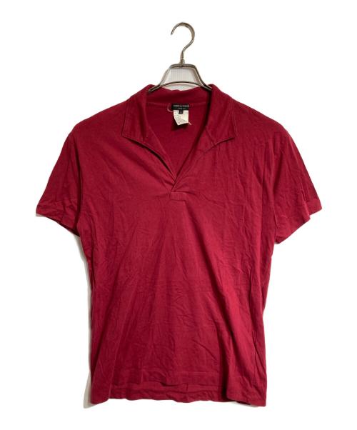 COMME des GARCONS HOMME PLUS（コムデギャルソンオムプリュス）COMME des GARCONS HOMME PLUS (コムデギャルソンオムプリュス) スキッパーポロシャツ レッド サイズ:Lの古着・服飾アイテム