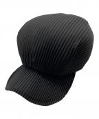 PLEATS PLEASEプリーツプリーズ）の古着「プリーツキャップ」｜ブラック