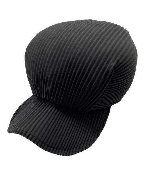 PLEATS PLEASE（プリーツプリーズ）PLEATS PLEASE (プリーツプリーズ) プリーツキャップ ブラックの古着・服飾アイテム