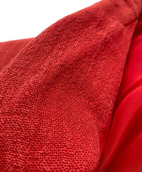 ISSEY MIYAKE（イッセイミヤケ）ISSEY MIYAKE (イッセイミヤケ) リネンテーラードジャケット レッド サイズ:XLの古着・服飾アイテム