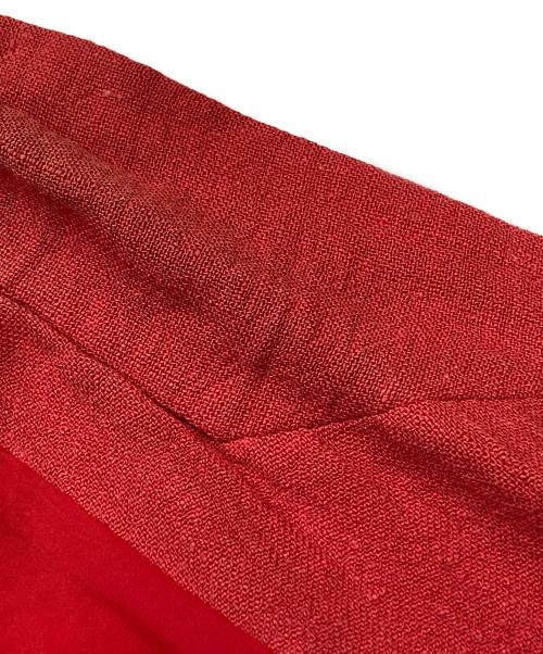 ISSEY MIYAKE（イッセイミヤケ）ISSEY MIYAKE (イッセイミヤケ) リネンテーラードジャケット レッド サイズ:XLの古着・服飾アイテム