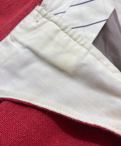 ISSEY MIYAKE MEN（イッセイミヤケメン）ISSEY MIYAKE MEN (イッセイミヤケメン) 2タックリネンスラックス レッド サイズ:Ｌの古着・服飾アイテム