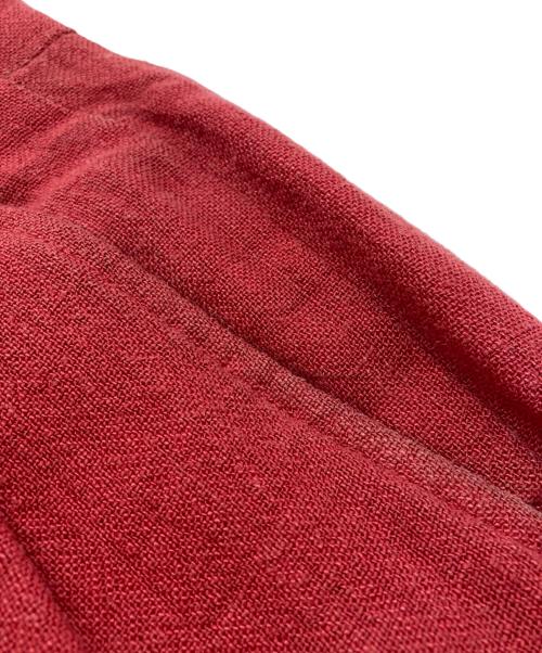 ISSEY MIYAKE MEN（イッセイミヤケメン）ISSEY MIYAKE MEN (イッセイミヤケメン) 2タックリネンスラックス レッド サイズ:Ｌの古着・服飾アイテム