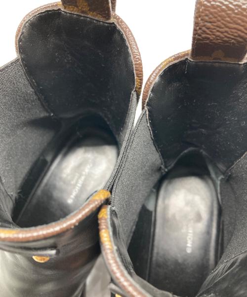 LOUIS VUITTON（ルイ ヴィトン）LOUIS VUITTON (ルイ ヴィトン) LV ボブール・ライン アンクル ブラック サイズ:36・1/2の古着・服飾アイテム