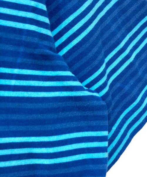 A BATHING APE（アベイシングエイプ）A BATHING APE (アベイシングエイプ) ボーダーロゴポロシャツ ブルー サイズ:Lの古着・服飾アイテム