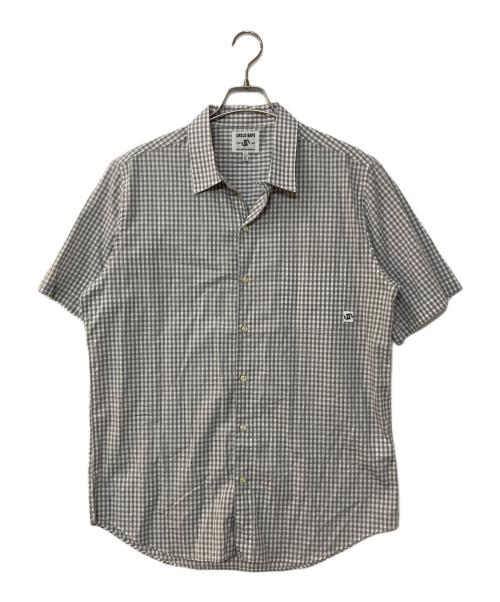 URSUS BAPE（アーサスベイプ）URSUS BAPE (アーサスベイプ) 半袖ギンガムチェックシャツ グレー サイズ:XLの古着・服飾アイテム