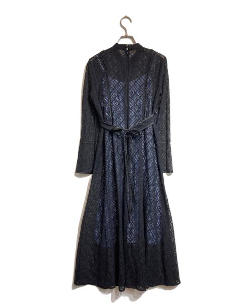 Lily Brown（リリーブラウン）Lily Brown (リリーブラウン) レースチャイナワンピース ブラックの古着・服飾アイテム