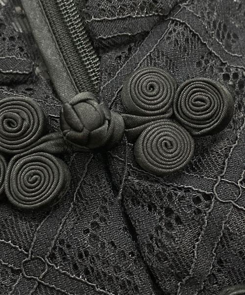 Lily Brown（リリーブラウン）Lily Brown (リリーブラウン) レースチャイナワンピース ブラックの古着・服飾アイテム