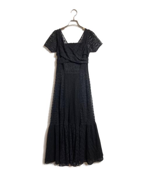 Lily Brown（リリーブラウン）Lily Brown (リリーブラウン) パッチワークレースワンピース ブラックの古着・服飾アイテム