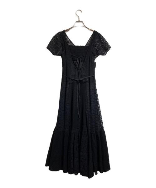Lily Brown（リリーブラウン）Lily Brown (リリーブラウン) パッチワークレースワンピース ブラックの古着・服飾アイテム