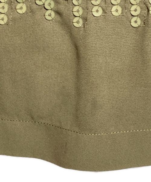 tricot COMME des GARCONS（トリココムデギャルソン）tricot COMME des GARCONS (トリココムデギャルソン) スパンコールラップスカート カーキ サイズ:Freeの古着・服飾アイテム