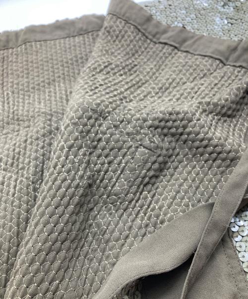 tricot COMME des GARCONS（トリココムデギャルソン）tricot COMME des GARCONS (トリココムデギャルソン) スパンコールラップスカート カーキ サイズ:Freeの古着・服飾アイテム