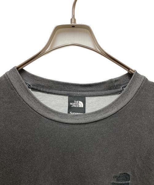 SUPREME（シュプリーム）SUPREME (シュプリーム) THE NORTH FACE (ザ ノース フェイス) Pigment Printed L/S Top グレー サイズ:Lの古着・服飾アイテム