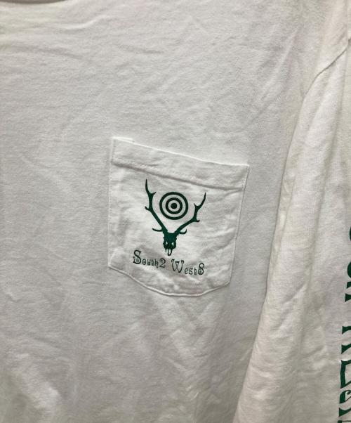 SUPREME（シュプリーム）SUPREME (シュプリーム) South2 West8 (サウスツー ウエストエイト) L/S Pocket Tee ホワイト サイズ:Ｌの古着・服飾アイテム