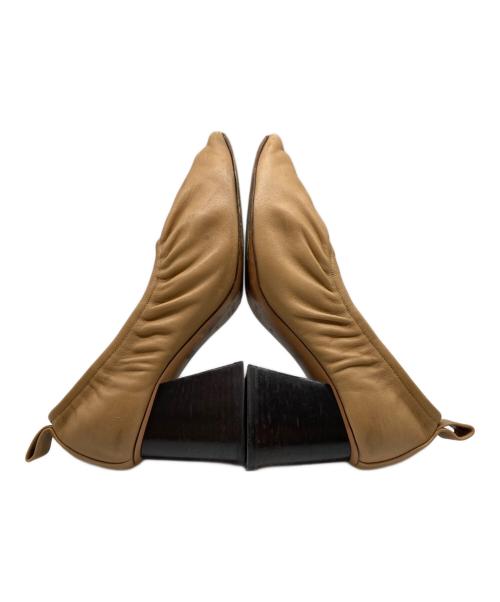 CELINE（セリーヌ）CELINE (セリーヌ) ソフトレザーバレリーナパンプス ベージュ サイズ:23.5㎝の古着・服飾アイテム