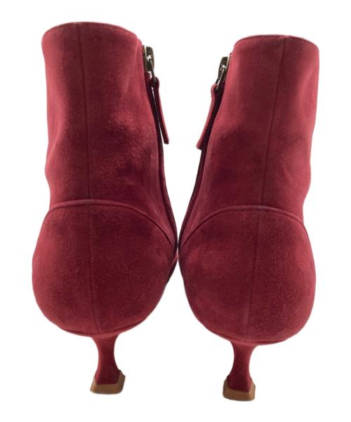 Manolo Blahnik（マノロブラニク）Manolo Blahnik (マノロブラニク) ショートブーティ レッド サイズ:37・1/2の古着・服飾アイテム