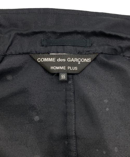 COMME des GARCONS HOMME PLUS（コムデギャルソンオムプリュス）COMME des GARCONS HOMME PLUS (コムデギャルソンオムプリュス) ペイントテーラードジャケット ブラック×ボルドー サイズ:SSの古着・服飾アイテム