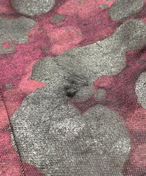 COMME des GARCONS HOMME PLUS（コムデギャルソンオムプリュス）COMME des GARCONS HOMME PLUS (コムデギャルソンオムプリュス) ペイントテーラードジャケット ブラック×ボルドー サイズ:SSの古着・服飾アイテム