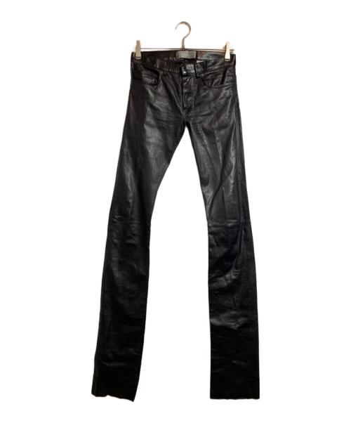 DIOR HOMME（ディオール オム）Dior Homme (ディオール オム) ラムレザーパンツ ブラック サイズ:42の古着・服飾アイテム