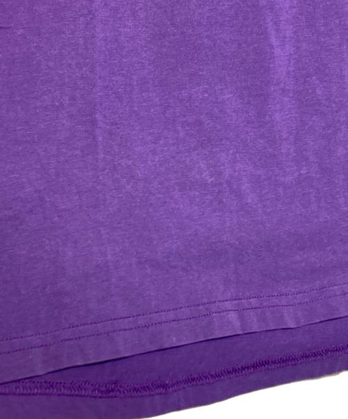 SOFTHYPHEN（ソフトハイフン）SOFTHYPHEN (ソフトハイフン) LAYERED SLEEVE L/S TEE パープル×グレー サイズ:03の古着・服飾アイテム