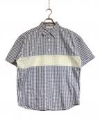 SOFTHYPHENソフトハイフン）の古着「メッシュ切替プルオーバーシャツ」｜ホワイト