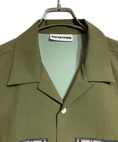 SOFTHYPHEN（ソフトハイフン）SOFTHYPHEN (ソフトハイフン) オープンカラーシャツ オリーブ サイズ:03の古着・服飾アイテム