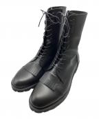 SOFTHYPHEN×SAKIASソフトハイフン×サキアス）の古着「レースアップブーツ」｜ブラック