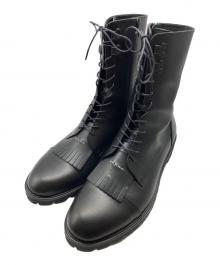 SOFTHYPHEN×SAKIAS（ソフトハイフン×サキアス）の古着「レースアップブーツ」｜ブラック